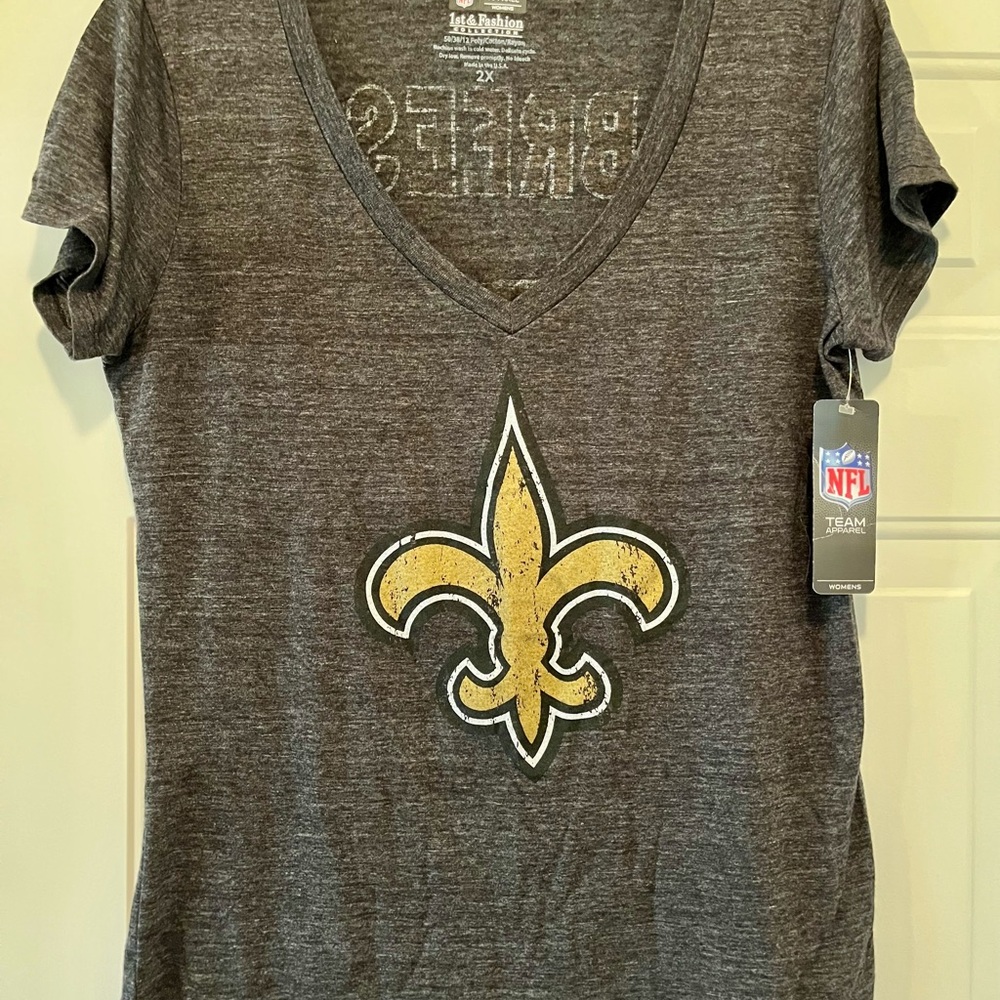 🆕 ⚜️ New Orleans Saints 🖤 💛 Drew Brees Ladies Tee